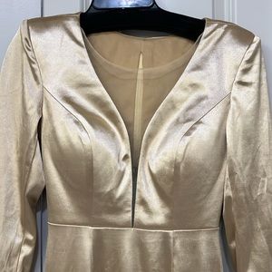 Custom Gold Long Sleeved Dress